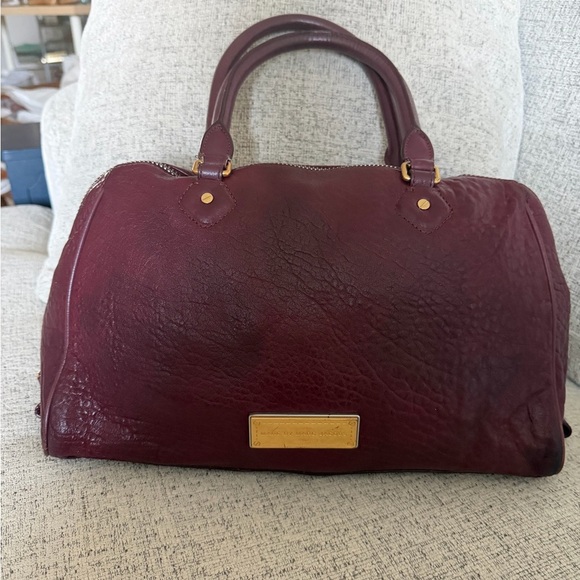 Marc Jacobs Burgundy Leather Satchel/Crossbody Bag strap included 14.5x10 - Picture 3 of 14